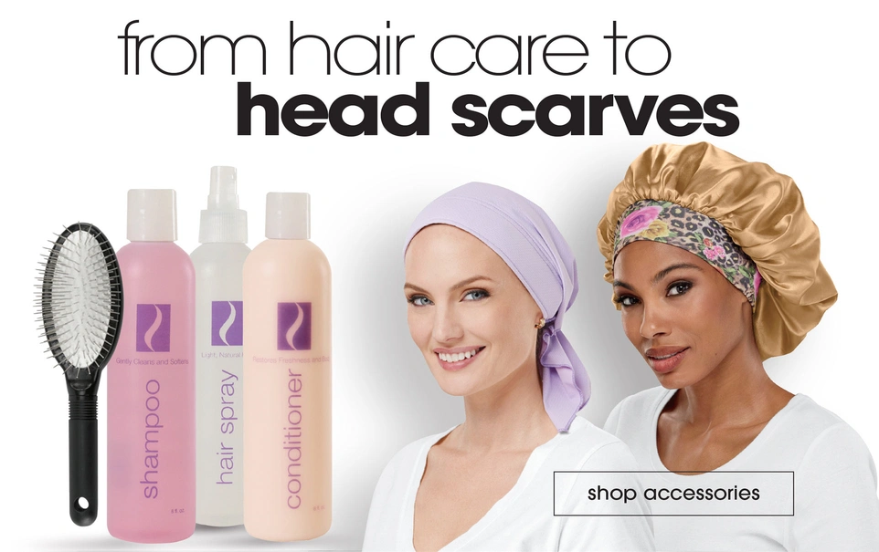 from hair care to head scarves (BUTTON: shop accessories)