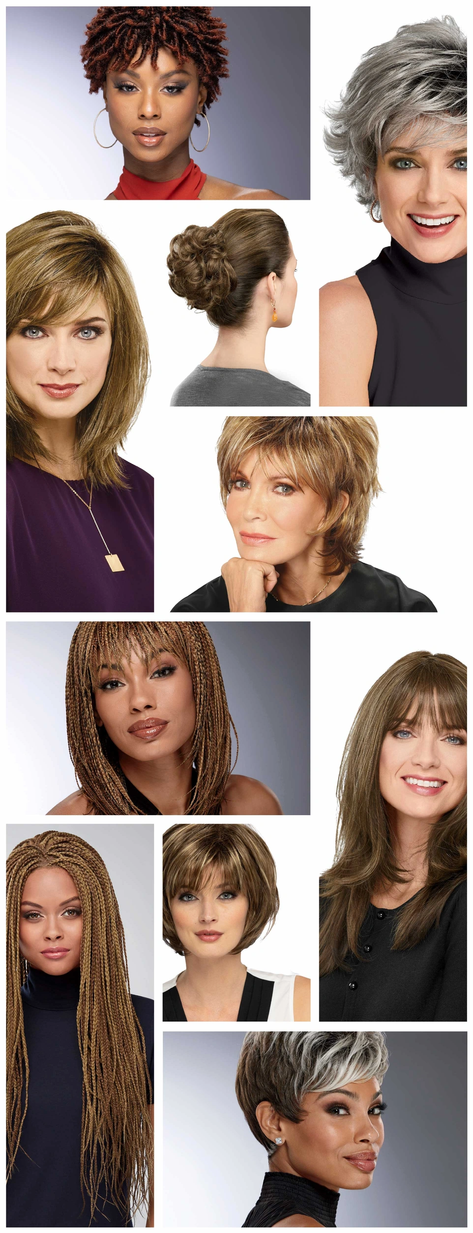 all wigs collage