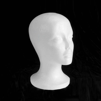 Styrofoam Styling Head with Wide Base (image 1 of 1)
