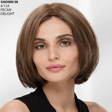 Short Sheer Wider Base Topper Hand-Tied VersaFiber® Hair Piece by Couture Collection