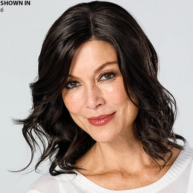Top Coverage Wavy 12" SmartLace Hand-Tied Monofilament Topper Hair Piece by Jon Renau® (image 1 of 3)
