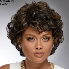 Jodelle Human Hair Blend Short Wavy Wig