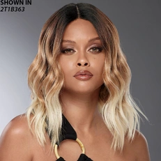 Giana Center Part Mid-Length Wavy Lace Front Wig