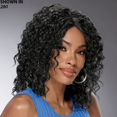 Shameika Center Part Long Curly Wig