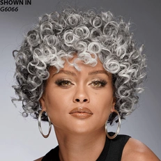 Recho Human Hair Blend Short Curly Wig