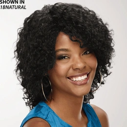 Product image for Lucia Human Hair Wet 'n' Wavy Wig