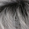 CHROMERT1B|Gray & White w/ 25% Medium Brown Blend w/ Off-Black Roots